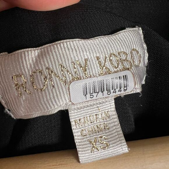 Ronny Kobo Astrid Green Animal Print Velvet Ruched Long Sleeve Midi Dress XS - Picture 11 of 14